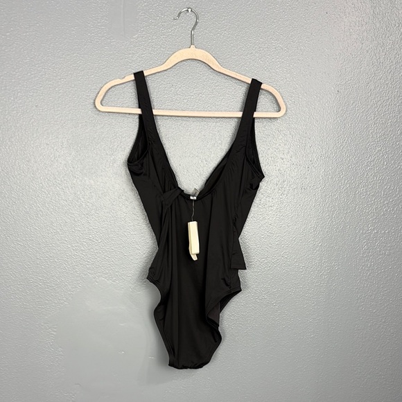 NWT Tommy Babama Solids Cross Front One Piece Swimsuit Black One-Piece Swimsuit - Picture 2 of 3